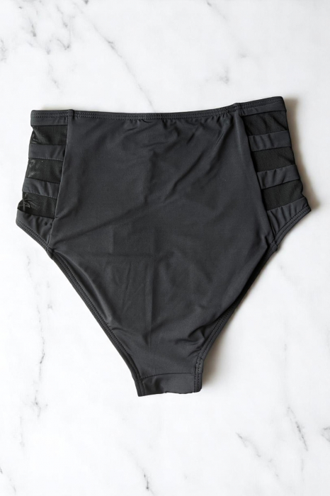 Slip de baie dama clasic cu talie inalta negru 2307 [2]