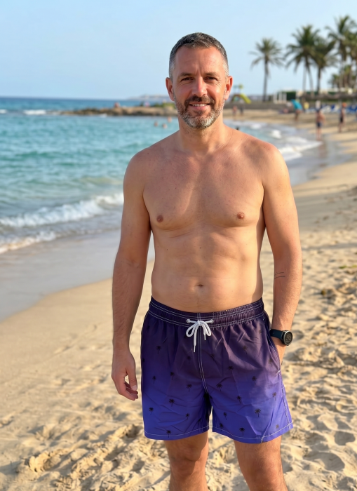 Sort de baie barbati, tip pantalon scurt, cu buzunare 756 albastru [3]