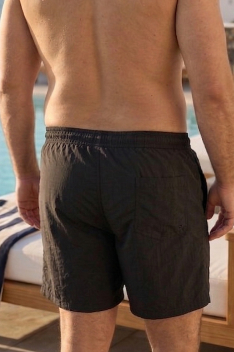 Sort de baie barbati, tip pantalon scurt, cu buzunare, material care respinge apa negru M0678 [2]