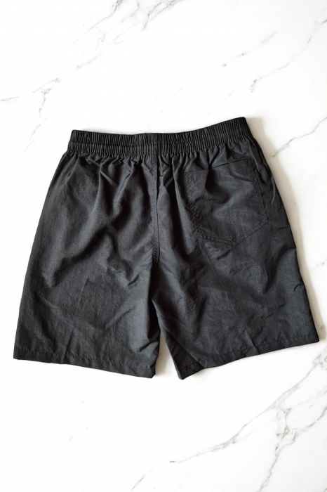 Sort de baie barbati, tip pantalon scurt, cu buzunare, material care respinge apa, negru Fashion m0288 [3]