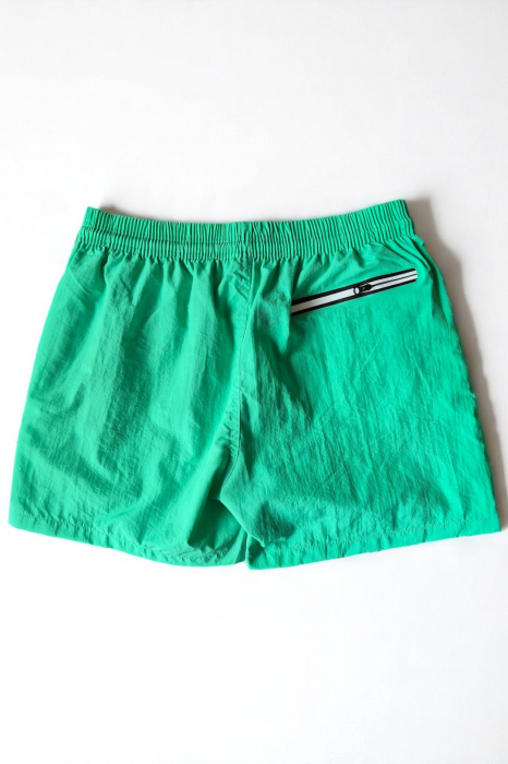 Sort de baie barbati, tip pantalon scurt, cu buzunare, material care respinge apa, verde sport m0278 [3]