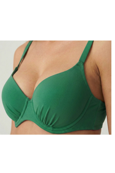 Sutien de Baie Verde Push Up cu Burete Detasabil si Bretele Ajustabile Lm065 [2]