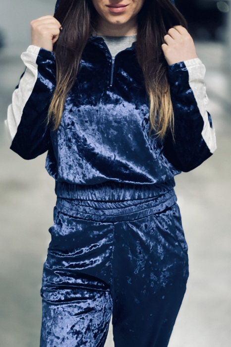 Trening catifea dama, doua piese, Velvet Edition, Bluemarin marime L [2]