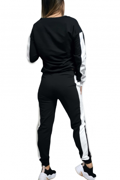 Trening dama, bumbac, set 2 piese, buzunare laterale, Embody LA, Negru [6]