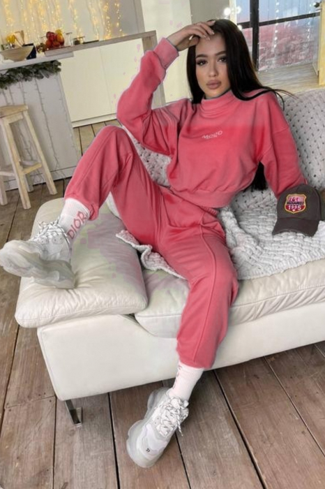 Trening dama bumbac, set doua piese, Embody Mood, Roz [8]