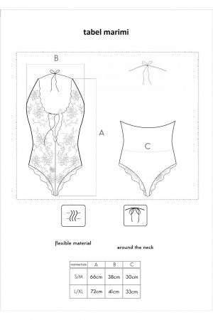 Body sexy cu insertii din dantela, reglabil, negru, embody.ro [8]