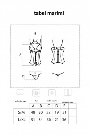 Set 2 piese lenjerie sexy, corset plus chilot, negru, embody.ro [4]