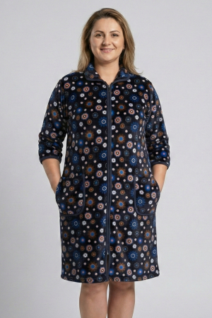 Capot si halate dama - Capot de Dama Elegant din Catifea fina, marimi mari, fermoar, buzunare multicolor