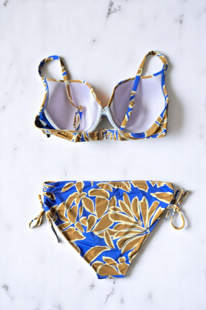 Costum baie dama doua piese, marime mare, blue Santorini Lm064 [2]