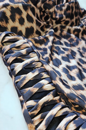 Costum baie intreg dama cu efect modelator, imprimeu animal print, maro embody.ro [2]