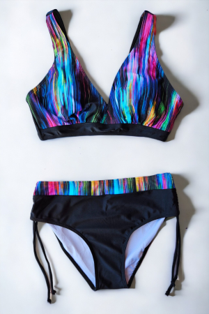 Costum de baie dama, 2 piese, marime mare, multicolor, Cuba, embody.ro [1]