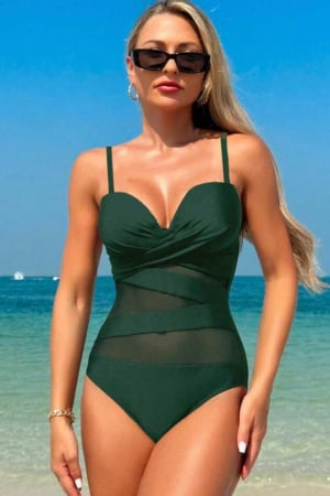 Costum de baie dama, intreg,cu snur reglabil, verde, dama, Green Embody II Costum de baie dama, intreg,cu snur reglabil, verde, dama, Green Embody II