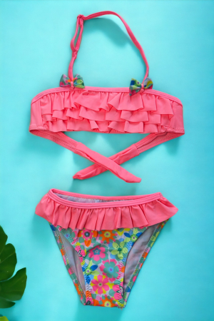 Costume baie copii - Costum de baie fete 2 piese, multicolor, embody.ro