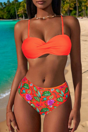 Costume de baie cu talie inalta - Costum de baie marime mare, 2 piese, dama, embody.ro