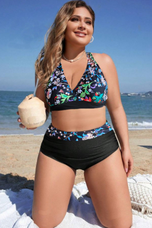 Costume de baie dama - Costum de baie  dama ,2 piese, marime mare, negru, Coconut, embody.ro