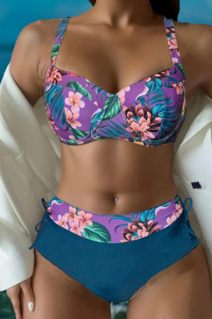 Costume baie 2 piese - Costume de baie din 2 piese, slip clasic, marime mare embody.ro