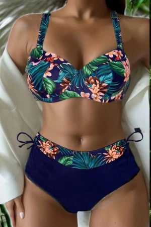 Costume baie 2 piese - Costume de baie din 2 piese, slip clasic, marime mare embody.ro