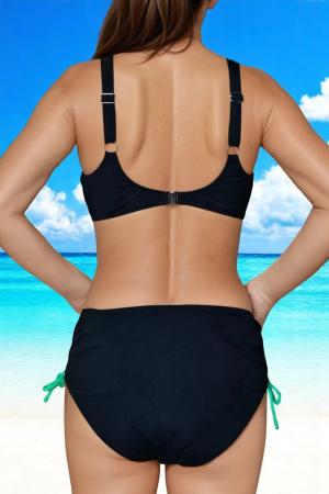 Costum de baie dama 2 piese, marime mare, negru/verde Aliss y9106 [1]