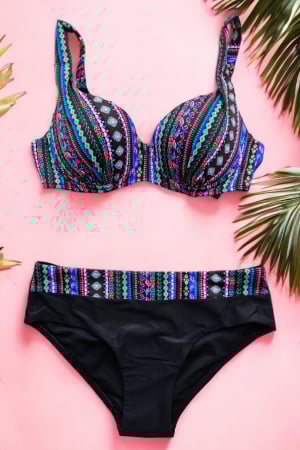 Costume de baie din 2 piese, slip clasic, marime mare, multicolor embody.ro [1]