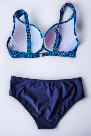 Costume de baie din 2 piese, slip clasic, marime mare, albastru embody.ro [2]