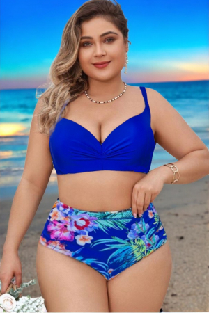Costume baie marimi mari - Costume de baie din 2 piese, slip clasic, marime mare embody.ro