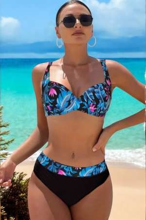 Costume baie marimi mari - Costume de baie din 2 piese, slip clasic, marime mare embody.ro