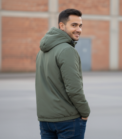 Geaca Barbati Kaki cu Gluga detasabila 7986 [2]