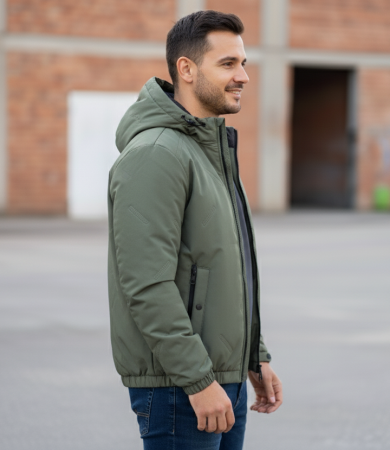 Geaca Barbati Kaki cu Gluga detasabila 7986 [3]