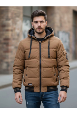 Geci - Geaca Barbati Maro "Urban Trend" - Model Gros cu Gluga detasabila 7952-2