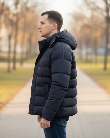 Geaca Barbati Iarna Groasa cu Gluga Detasabila 22508-2 bleumarin [1]