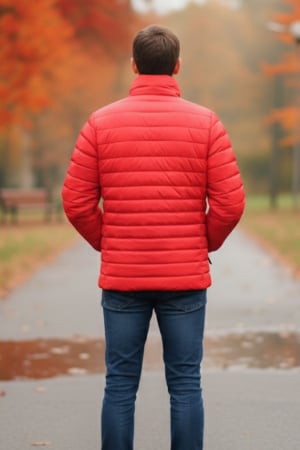 Geaca de Fas pentru Barbati cu gluga detasabila, buzunare cu fermoar galben rosu S802 [4]