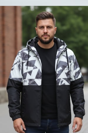 Geci si veste barbati - Geaca pentru Barbati, cu gluga detasabila, buzunare, cu fermoar, 7933-2