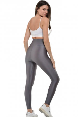 Colanti dama fitness lycra, talie inalta, elastici, Gri metalic [2]