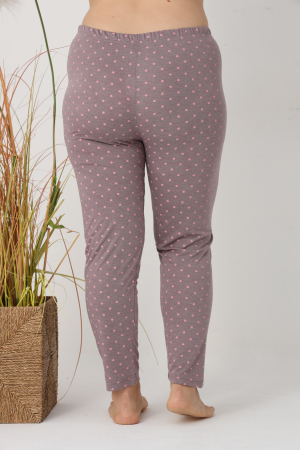 Pantaloni de Pijama Dama Bumbac marime mare, roz 307 [4]