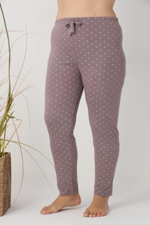 Pantaloni de Pijama Dama Bumbac marime mare, roz 307 [8]