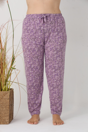 Pantaloni de Pijama Dama Bumbac marime mare, mov 305 [4]