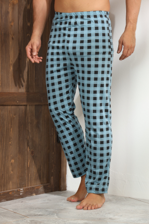 Pijamale barbati bumbac - Pantaloni de Pijama pentru Barbati din Bumbac, turcoaz 104