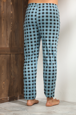 Pantaloni de Pijama pentru Barbati din Bumbac, turcoaz 104 [1]