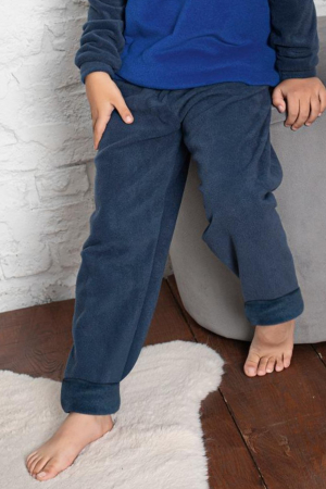Pijama baieti, din material soft polar moale si calduros, albastru [2]