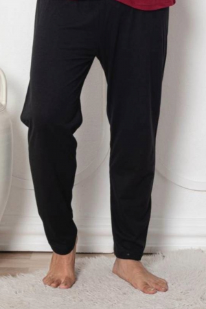 Pijama bumbac barbat, maneci si pantaloni lungi, imprimeu modern embody [1]