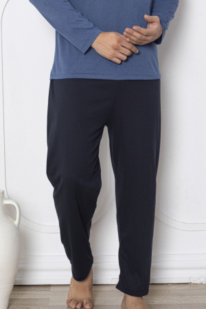 Pijama bumbac barbat, maneci si pantaloni lungi, imprimeu modern embody [1]