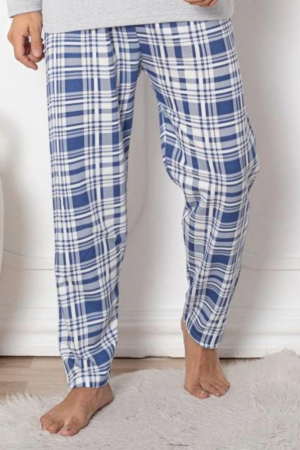 Pijama bumbac barbat, maneci si pantaloni lungi, imprimeu modern embody [1]