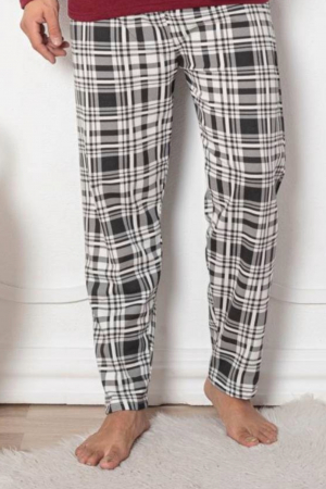 Pijama bumbac barbat, maneci si pantaloni lungi, imprimeu modern embody [1]