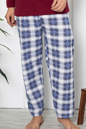 Pijama bumbac barbat, maneci si pantaloni lungi, imprimeu modern embody [1]