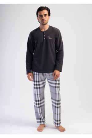 Pijama barbati cocolino, material soft polar pufos si calduros embody.ro [3]