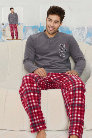 Pijama barbati cocolino, material pufos si calduros, embody.ro [1]