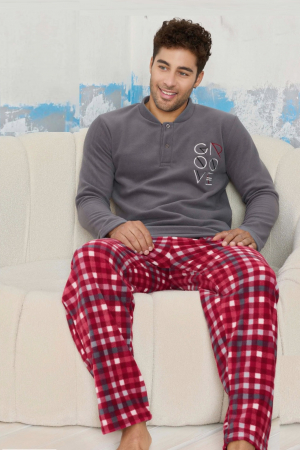 Pijamale - Pijama barbati cocolino, material pufos si calduros, embody.ro