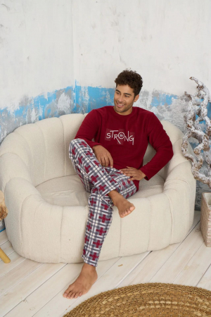 Pijama barbati cocolino, material pufos si calduros, embody.ro [2]