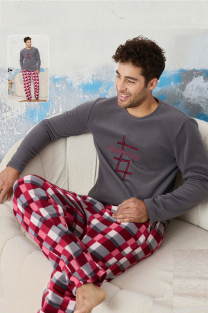 Pijama barbati cocolino, material pufos si calduros, embody.ro [1]