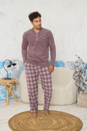 Pijamale - Pijama barbati cocolino, material pufos si calduros, embody.ro
